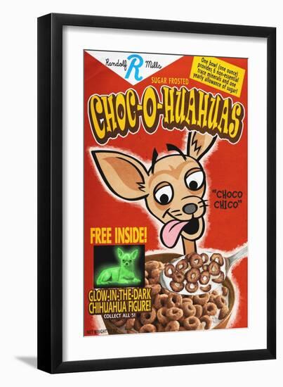 Chihuahua - Retro Cereal Ad-Lantern Press-Framed Premium Giclee Print