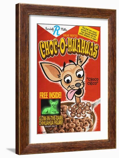 Chihuahua - Retro Cereal Ad-Lantern Press-Framed Art Print