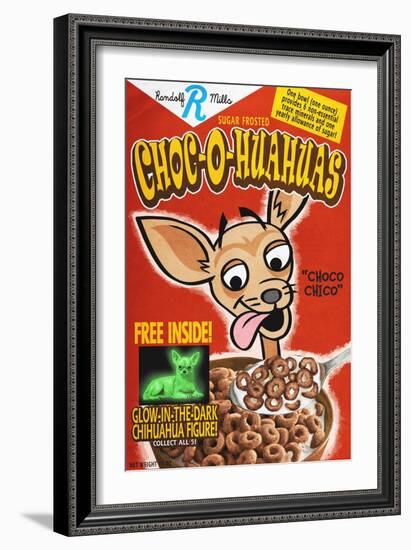 Chihuahua - Retro Cereal Ad-Lantern Press-Framed Art Print