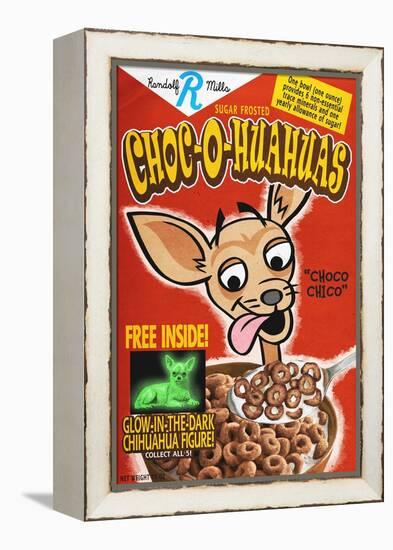 Chihuahua - Retro Cereal Ad-Lantern Press-Framed Stretched Canvas