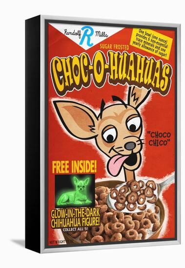 Chihuahua - Retro Cereal Ad-Lantern Press-Framed Stretched Canvas