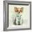 Chihuahua Wearing A Green Dress, Sitting On Fancy Background-Life on White-Framed Photographic Print