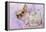 Chihuahua Wearing Pink Collar Laying on Purple-null-Framed Premier Image Canvas