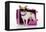 Chihuahua Wearing Sunglasses with Girly Props-null-Framed Premier Image Canvas