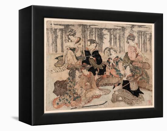 Chikurin No Kabe No Mae No Shichikenjin-Kubo Shunman-Framed Premier Image Canvas