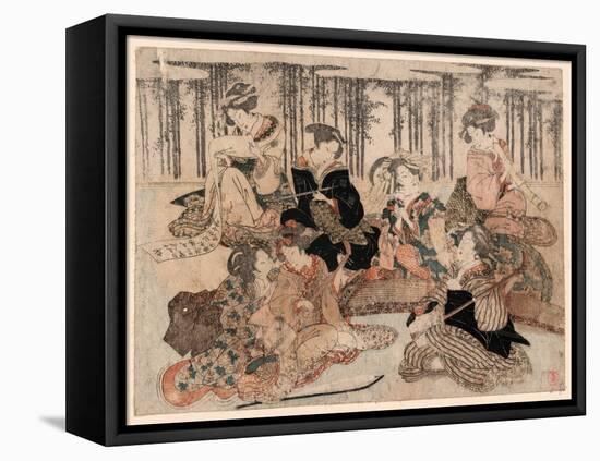 Chikurin No Kabe No Mae No Shichikenjin-Kubo Shunman-Framed Premier Image Canvas