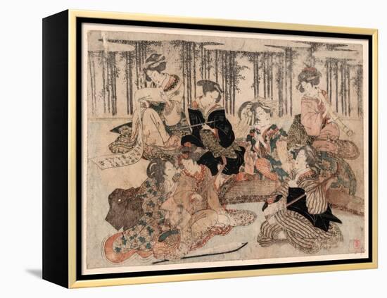 Chikurin No Kabe No Mae No Shichikenjin-Kubo Shunman-Framed Premier Image Canvas