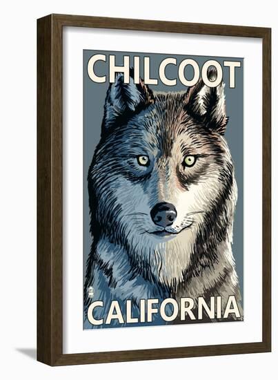 Chilcoot, California - Wolf Face-Lantern Press-Framed Art Print