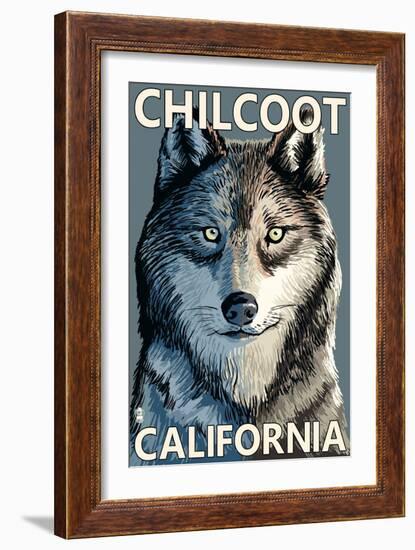 Chilcoot, California - Wolf Face-Lantern Press-Framed Art Print