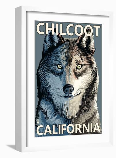 Chilcoot, California - Wolf Face-Lantern Press-Framed Art Print
