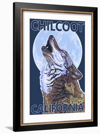 Chilcoot, California - Wolf Howling-Lantern Press-Framed Art Print