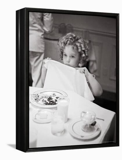 Child Actress Shirley Temple Celebrating Her Eighth Birthday on 20th Century Fox Lot-Alfred Eisenstaedt-Framed Premier Image Canvas