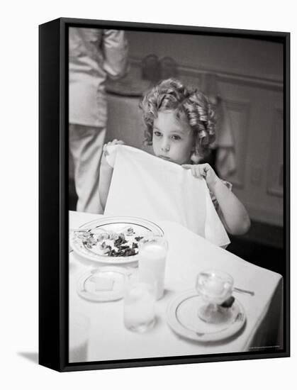 Child Actress Shirley Temple Celebrating Her Eighth Birthday on 20th Century Fox Lot-Alfred Eisenstaedt-Framed Premier Image Canvas