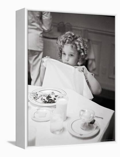 Child Actress Shirley Temple Celebrating Her Eighth Birthday on 20th Century Fox Lot-Alfred Eisenstaedt-Framed Premier Image Canvas