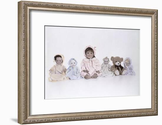 Child and Dog Wrapped in Towel-Nora Hernandez-Framed Giclee Print