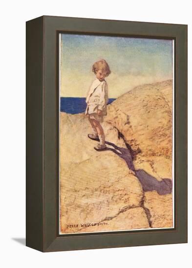 Child and their Shadow, from 'A Child's Garden of Verses' by Robert Louis Stevenson, Published 1885-Jessie Willcox-Smith-Framed Premier Image Canvas