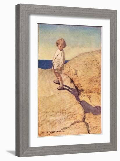 Child and their Shadow, from 'A Child's Garden of Verses' by Robert Louis Stevenson, Published 1885-Jessie Willcox-Smith-Framed Giclee Print