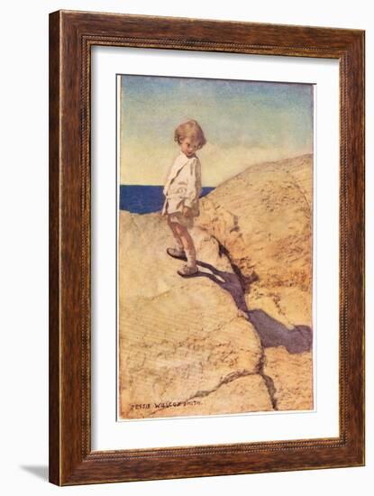 Child and their Shadow, from 'A Child's Garden of Verses' by Robert Louis Stevenson, Published 1885-Jessie Willcox-Smith-Framed Giclee Print