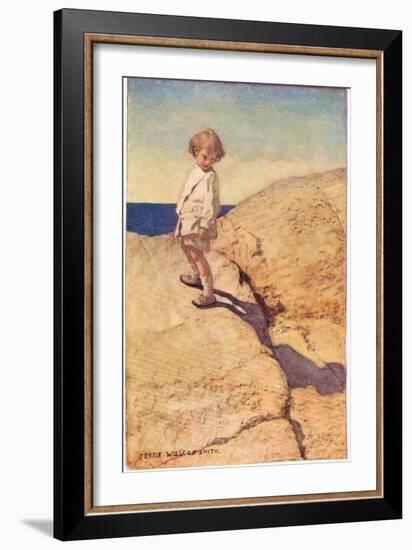 Child and their Shadow, from 'A Child's Garden of Verses' by Robert Louis Stevenson, Published 1885-Jessie Willcox-Smith-Framed Giclee Print