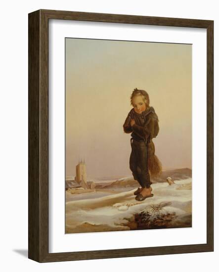 Child Chimney Sweep in Snow, 1876-Paul Seignac-Framed Giclee Print