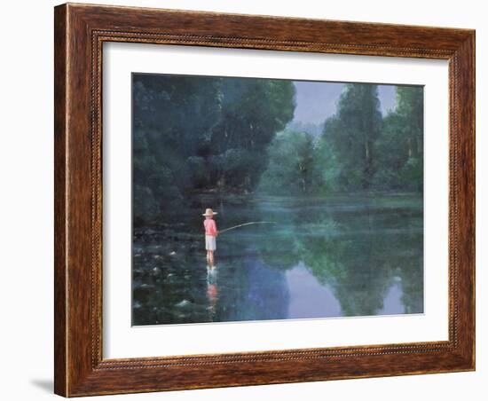 Child Fishing, 1989-Lincoln Seligman-Framed Giclee Print