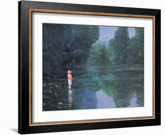 Child Fishing, 1989-Lincoln Seligman-Framed Giclee Print