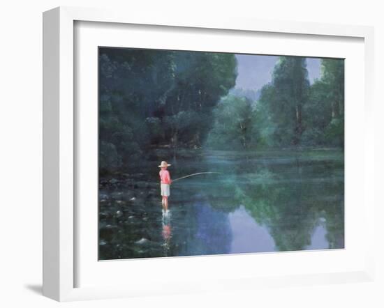 Child Fishing, 1989-Lincoln Seligman-Framed Giclee Print