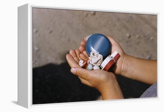 Child Holding Toys-William P. Gottlieb-Framed Premier Image Canvas