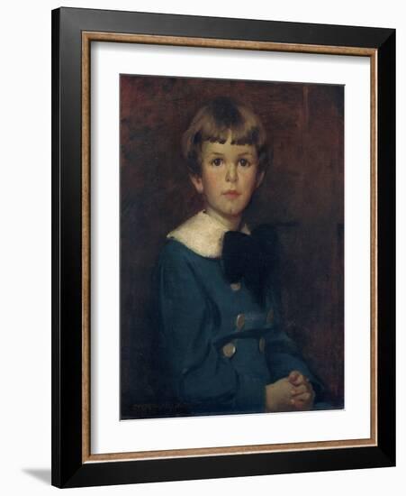 Child in a Blue Suit (Portrait of Henry P. Mcilhenny), 1916 (Oil on Canvas)-Jessie Willcox Smith-Framed Giclee Print