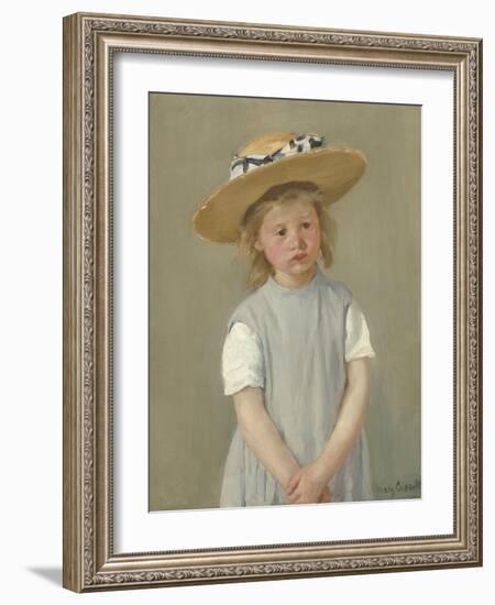 Child in a Straw Hat, 1886-Mary Cassatt-Framed Art Print