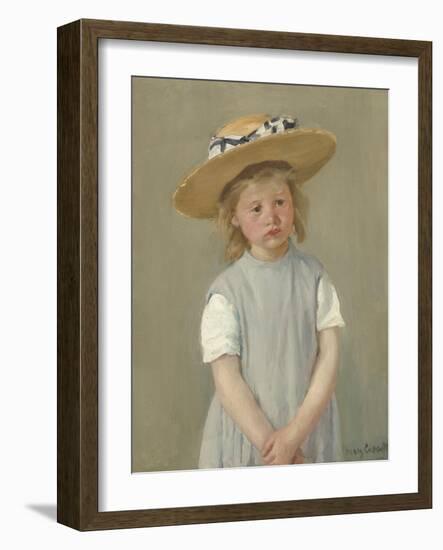 Child in a Straw Hat, 1886-Mary Cassatt-Framed Art Print