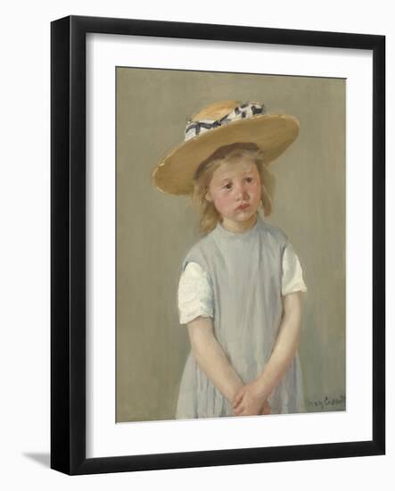 Child in a Straw Hat, 1886-Mary Cassatt-Framed Art Print