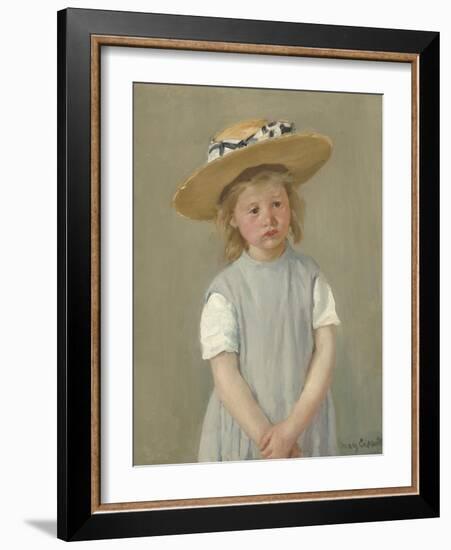 Child in a Straw Hat, 1886-Mary Cassatt-Framed Art Print