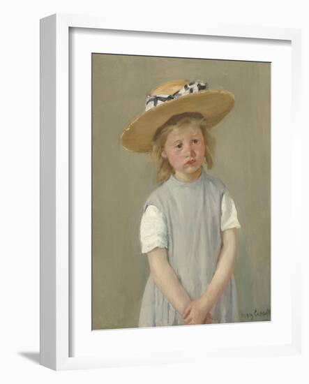 Child in a Straw Hat, 1886-Mary Cassatt-Framed Art Print