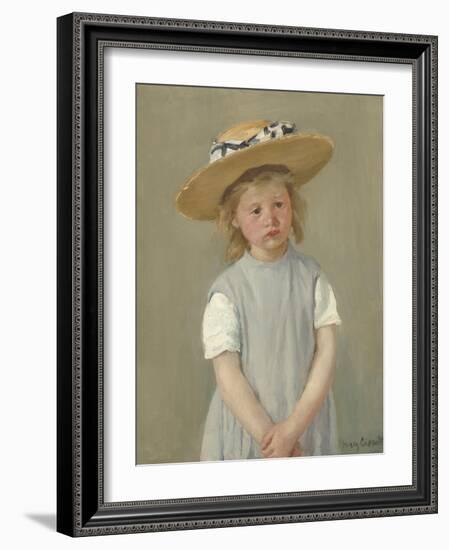 Child in a Straw Hat, 1886-Mary Cassatt-Framed Art Print