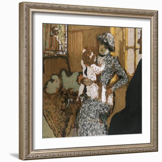 Child in a White Apron; L'Enfant Au Tablier Blanc-Edouard Vuillard-Framed Giclee Print