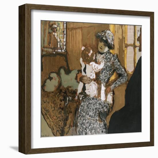 Child in a White Apron; L'Enfant Au Tablier Blanc-Edouard Vuillard-Framed Giclee Print