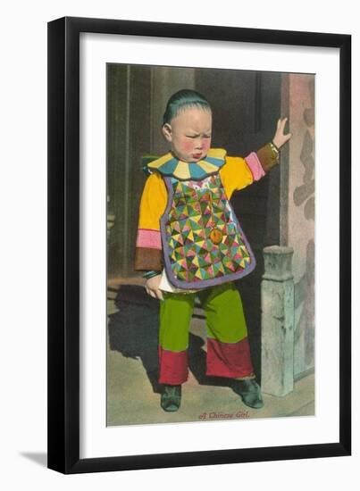 Child in Chinatown, San Francisco, California-null-Framed Art Print