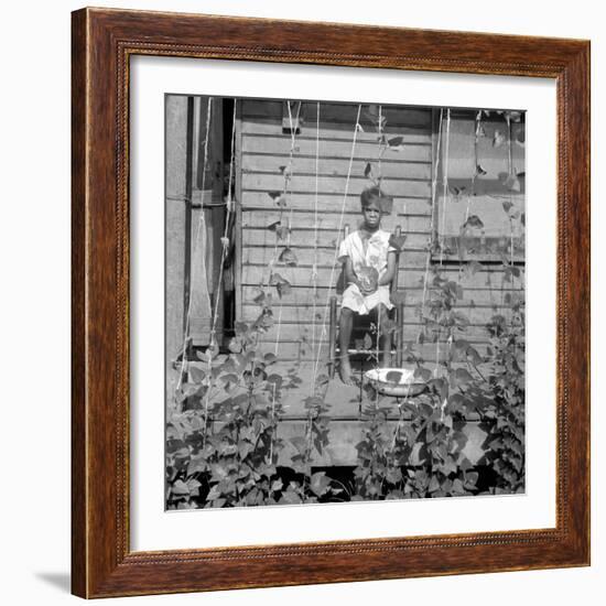 Child in person quarter Memphis, Tennessee, 1938-Dorothea Lange-Framed Photographic Print