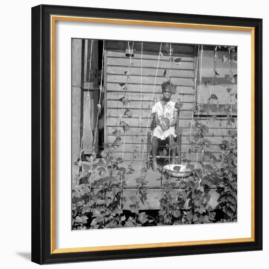 Child in person quarter Memphis, Tennessee, 1938-Dorothea Lange-Framed Photographic Print