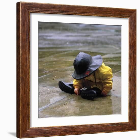 Child in the Rain-Nicole Katano-Framed Photo