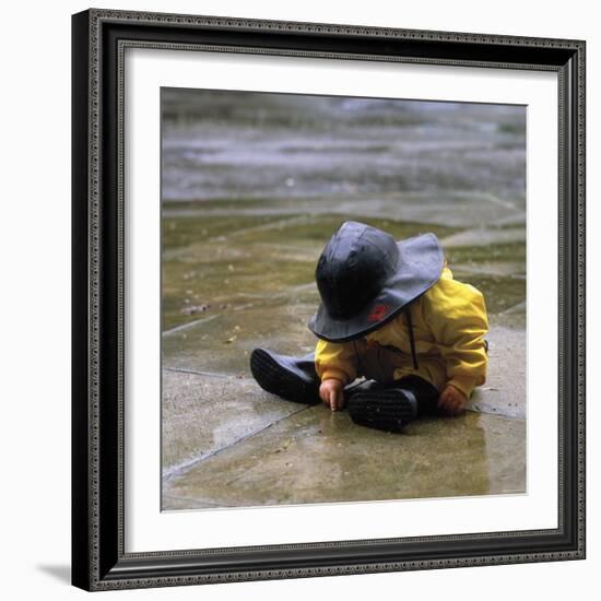 Child in the Rain-Nicole Katano-Framed Photo
