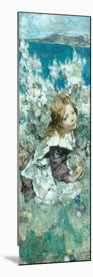 Child in the Spring, 1906 (Oil on Canvas)-Edward Atkinson Hornel-Mounted Giclee Print