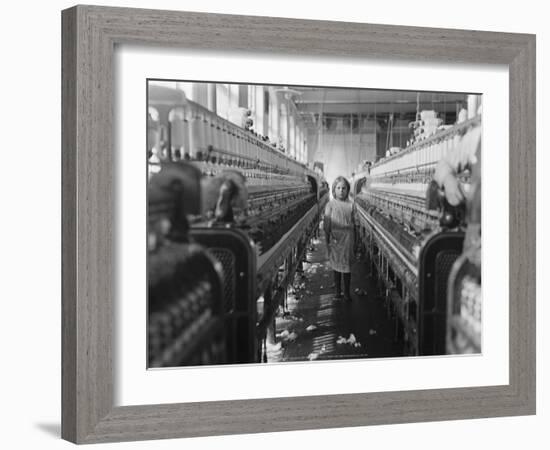 Child Laborer, 1908-Lewis Wickes Hine-Framed Art Print