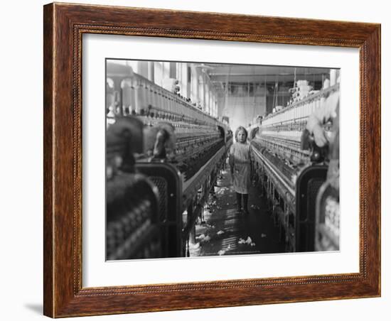 Child Laborer, 1908-Lewis Wickes Hine-Framed Art Print