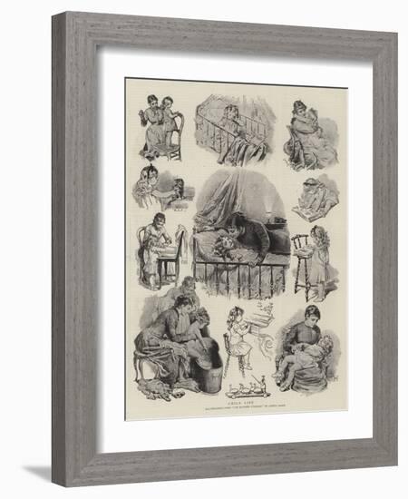 Child Life-Adrien Emmanuel Marie-Framed Giclee Print