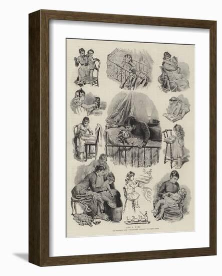 Child Life-Adrien Emmanuel Marie-Framed Giclee Print