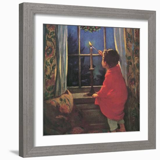 Child Lighting Candle-Jessie Willcox-Smith-Framed Giclee Print