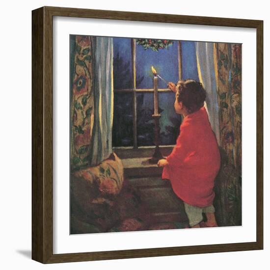 Child Lighting Candle-Jessie Willcox-Smith-Framed Giclee Print