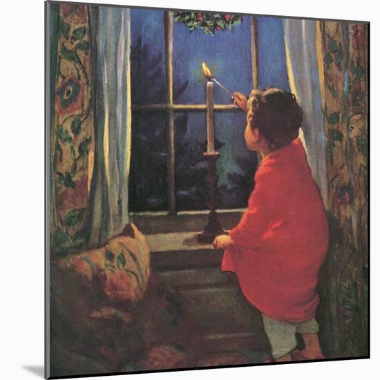 Child Lighting Candle-Jessie Willcox-Smith-Mounted Giclee Print